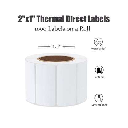 Hybsk 3x2 inch Direct Thermal Labels for Shipping, Barcodes, Address, Compatible with Rollo Label Printer & Zebra Desktop Printers