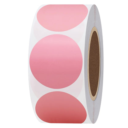 Hybsk 2 inch Circle Color Direct Thermal Stickers Shipping Labels for Barcodes, Name Tag, DIY Logo Design, Inventory– Compatible with Zebra, Rollo, Munbyn, and More-750 pcs per Roll