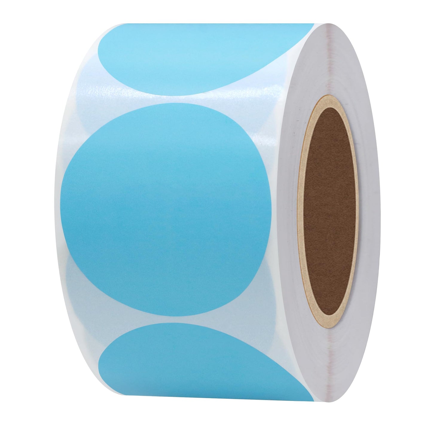 Hybsk 2 inch Circle Color Direct Thermal Stickers Shipping Labels for Barcodes, Name Tag, DIY Logo Design, Inventory– Compatible with Zebra, Rollo, Munbyn, and More-750 pcs per Roll