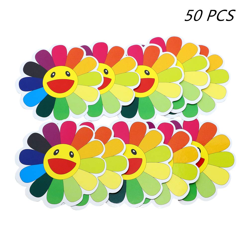 HYBSK Sunflower Waterproof Stickers Paster Reflective Stickers