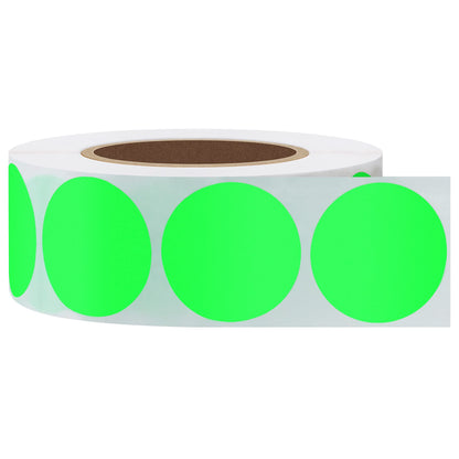 Hybsk 1 Inch Round Blank Fluorescence Green Shooting Target Pasters | Total 1,000 Adhesive Target Dots Per Roll