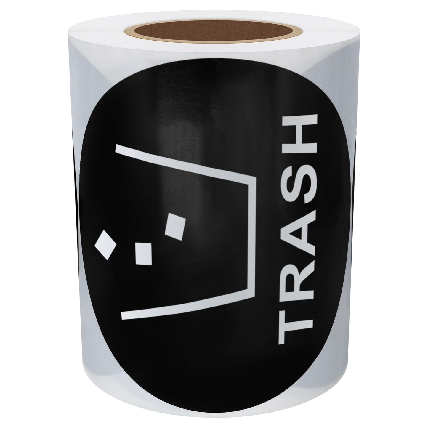 Hybsk Recycle Trash Bin Logo Sticker - 4 inch Round - Organize & Coordinate Garbage Waste from Recycling