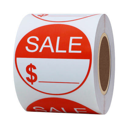 Hybsk Red Retail"Sale" Stickers 1.5" Round Circle Labels 500 Total Per Roll