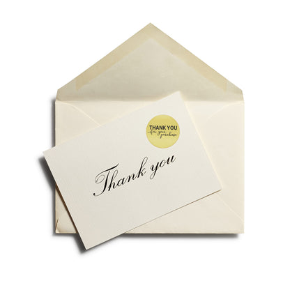 Hybsk Silver Foil Thank You for Your Purchase Stickers 1.5" Round 500 Labels per Roll