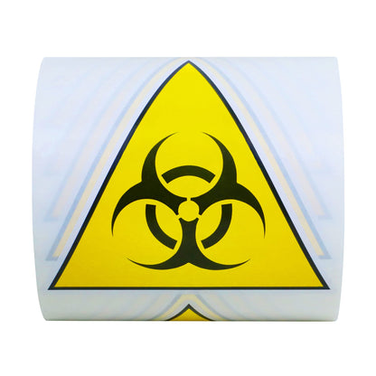 Hybsk Biological Hazard (Biohazard) Risk Warning Triangle Sticker 4 inch