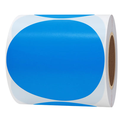 Hybsk 2 inch Circle Color Direct Thermal Stickers Shipping Labels for Barcodes, Name Tag, DIY Logo Design, Inventory– Compatible with Zebra, Rollo, Munbyn, and More-750 pcs per Roll