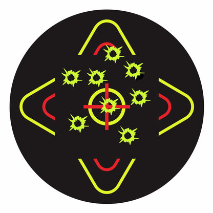 Hybsk 3 inch Splatter Target Stickers Reactive Targets for Shooting with Fluorescent Yellow Impact, Shooting Targets for BB Pellet Airsoft Guns