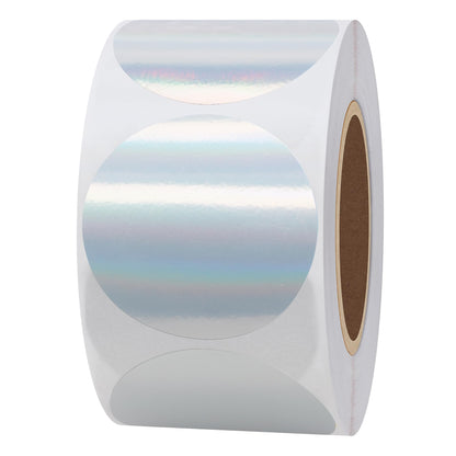 Hybsk Holographic Silver Thermal Sticker Rainbow Thermal Labels for Shipping, Barcodes, Address, Compatible with Rollo Label Printer & Zebra Desktop Printers