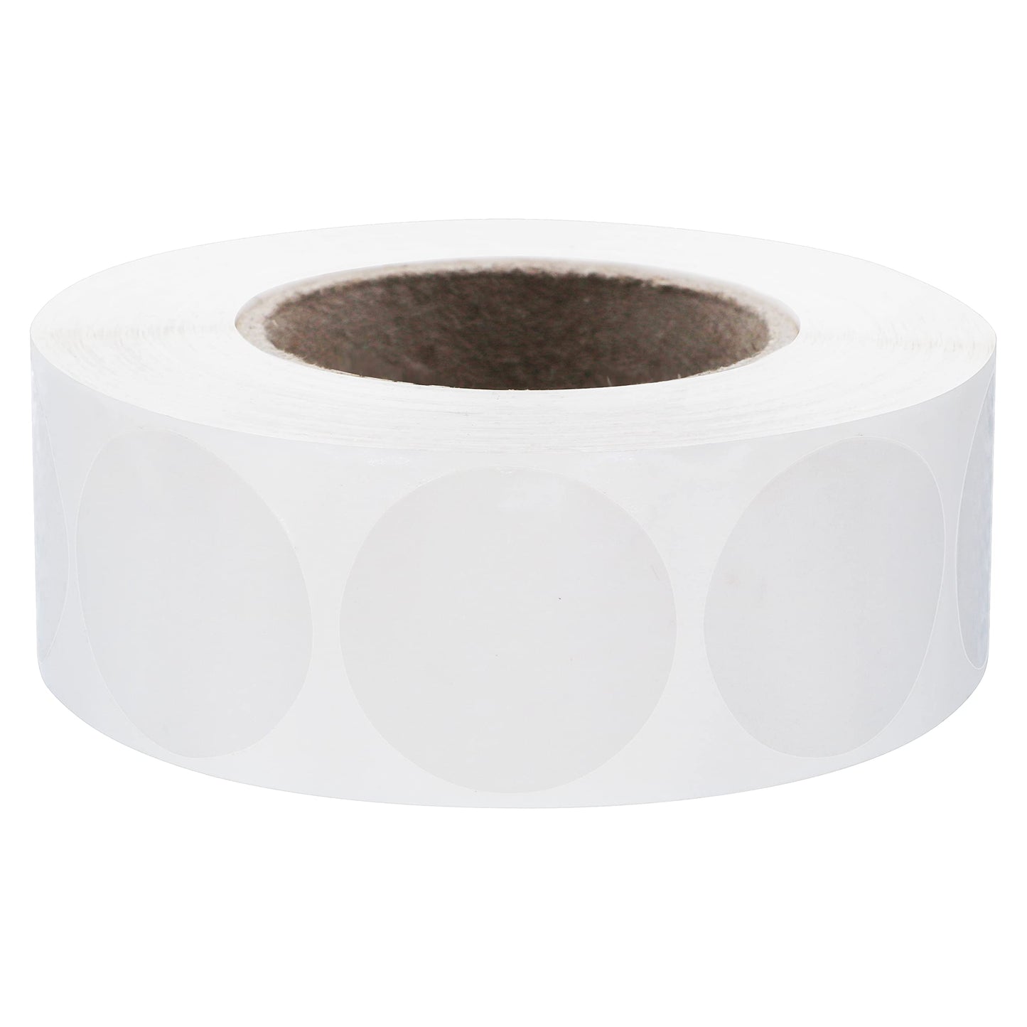 Hybsk Clear Seal Sticker Labels 1" Round Circle Wafer Stickers/Labels 1,000 Per Roll (1 roll)