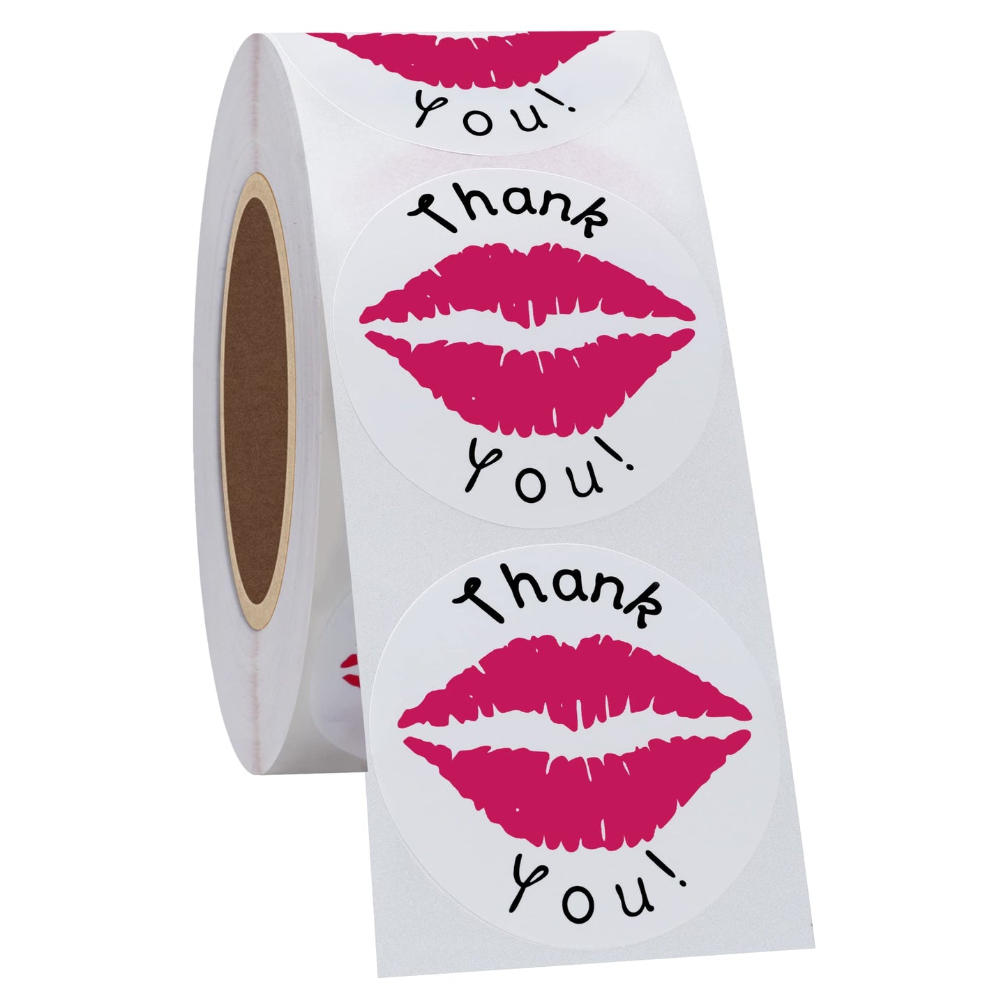 Hybsk Thank You Pink Kissing Lips Envelope Seals Stickers Total 300 Per Roll