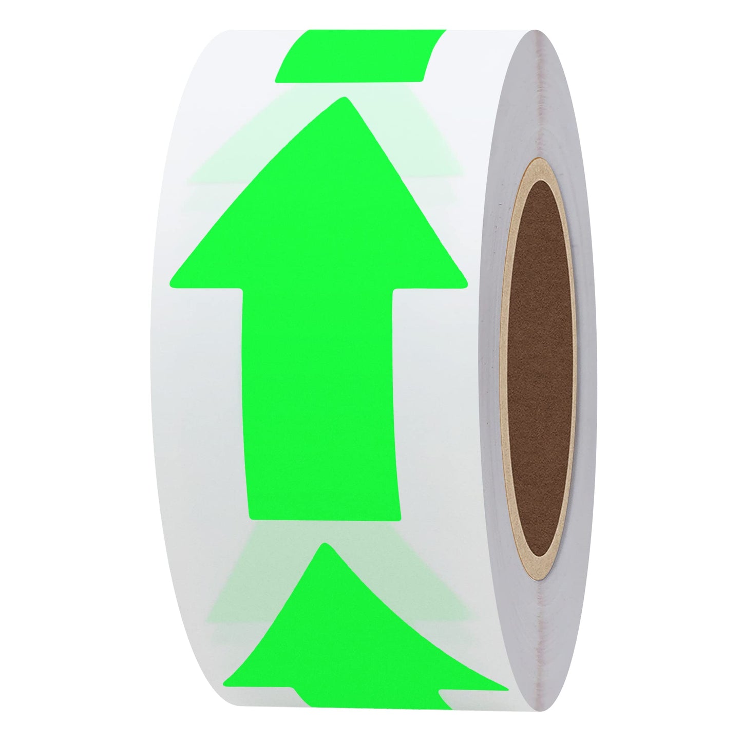 Hybsk Fluorescence Green Arrow Stickers Total 500 Labels Per Roll