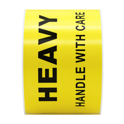 Hybsk 2x4 inch Yellow Heavy Handle with Care Special Handling Shipping Labels Stickers Total 200 Adhesive Labels Per Roll