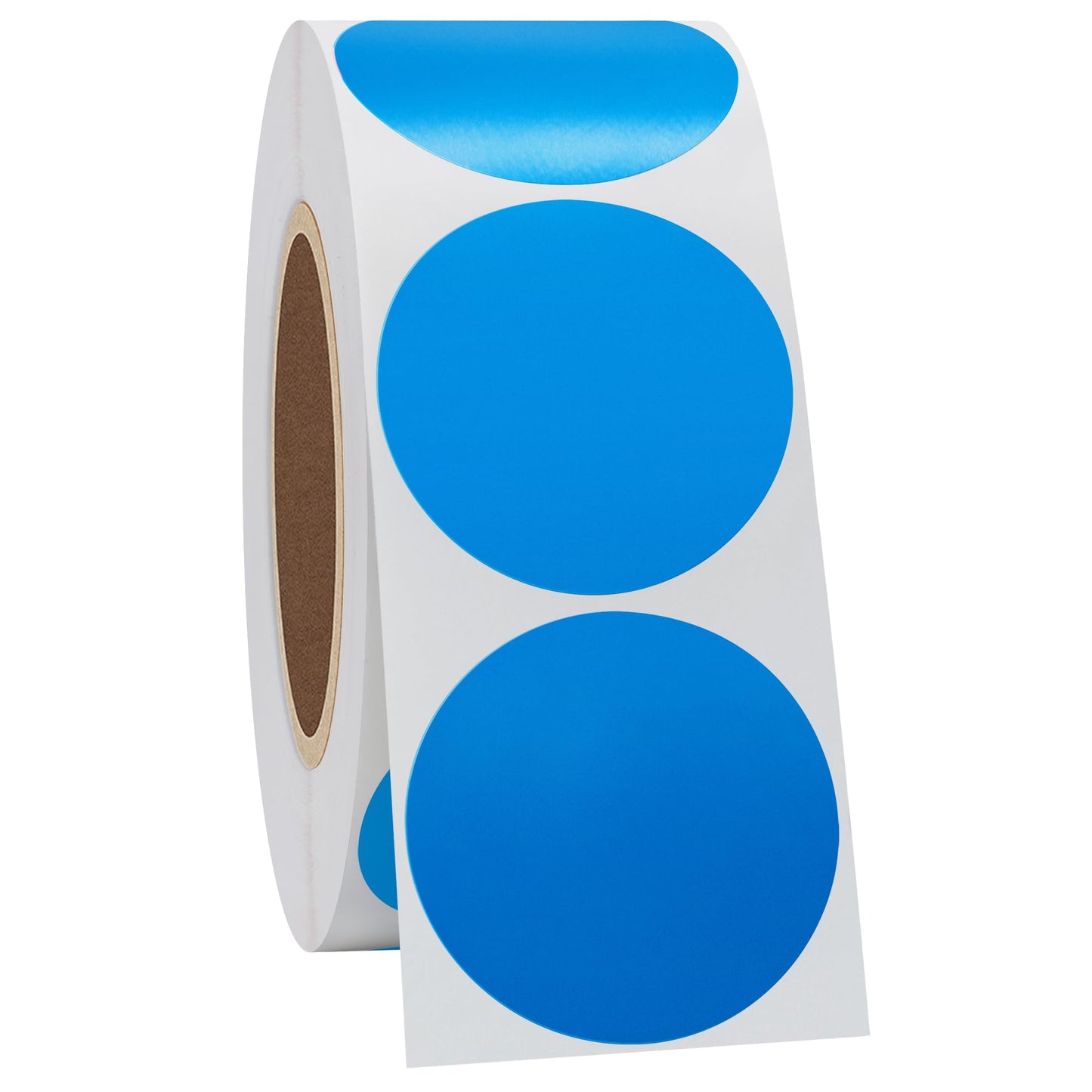 Hybsk 2 inch Circle Color Direct Thermal Stickers Shipping Labels for Barcodes, Name Tag, DIY Logo Design, Inventory– Compatible with Zebra, Rollo, Munbyn, and More-750 pcs per Roll