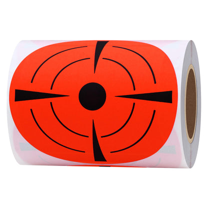 Hybsk Target Pasters 3 Inch Round Adhesive Shooting Targets - Target Dots - Fluorescent Red and Black (Fluorescent Red)