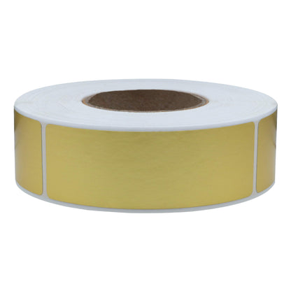 Hybsk 1x3 Inch Color-Code Labels White Gloss Sticker Rectangle 500 Labels Per Roll