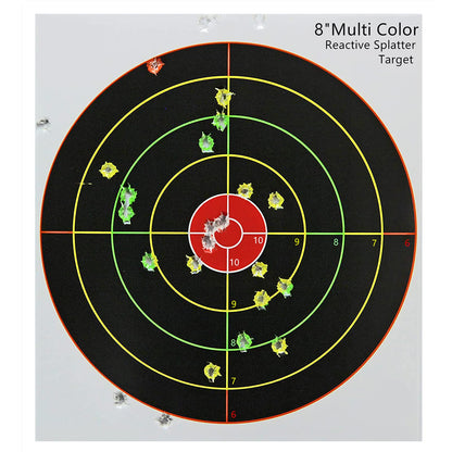 Hybsk Targets - 8" Targets - Multi Color - Gun and Rifle Targets