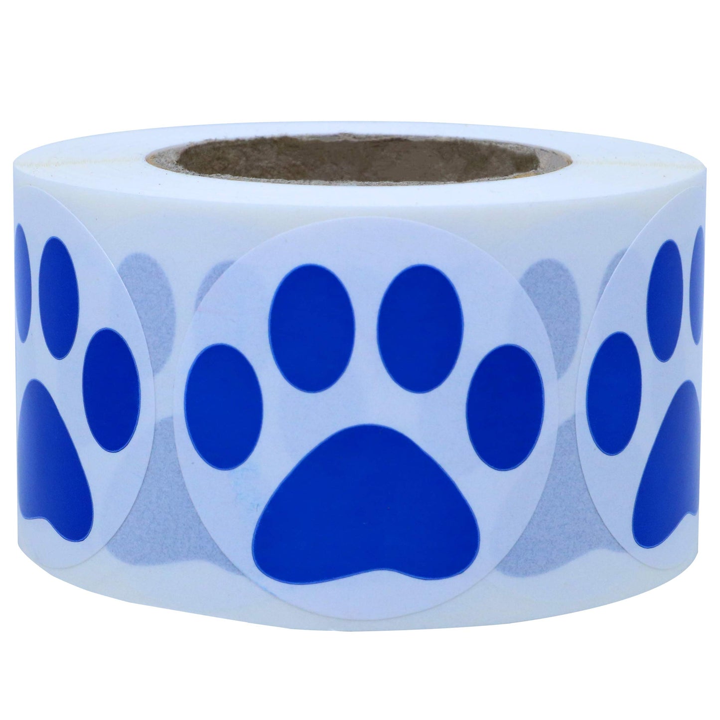 Hybsk 1.5 inch Round Black Bear Paw Print Dog Puppy Paw Stickers
