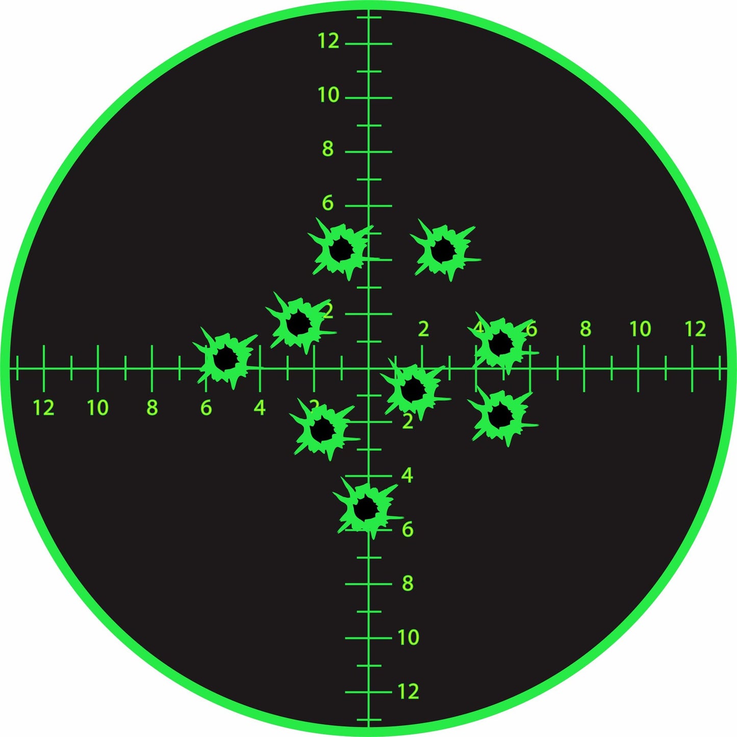 Hybsk Splatter Target Stickers 3 inch Reactive Targets for Shooting with Fluorescent Green Impact, Shooting Targets for BB Pellet Airsoft Guns