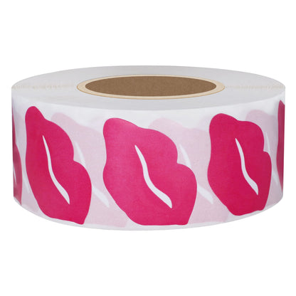 Hybsk Kissing Lips Removable Body Stickers Total 1,000 Per Roll