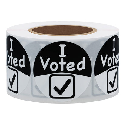 Hybsk I Voted Today with Red, White, and Blue Circle Stickers 1.5 Inch Round 500 Labels Per Roll