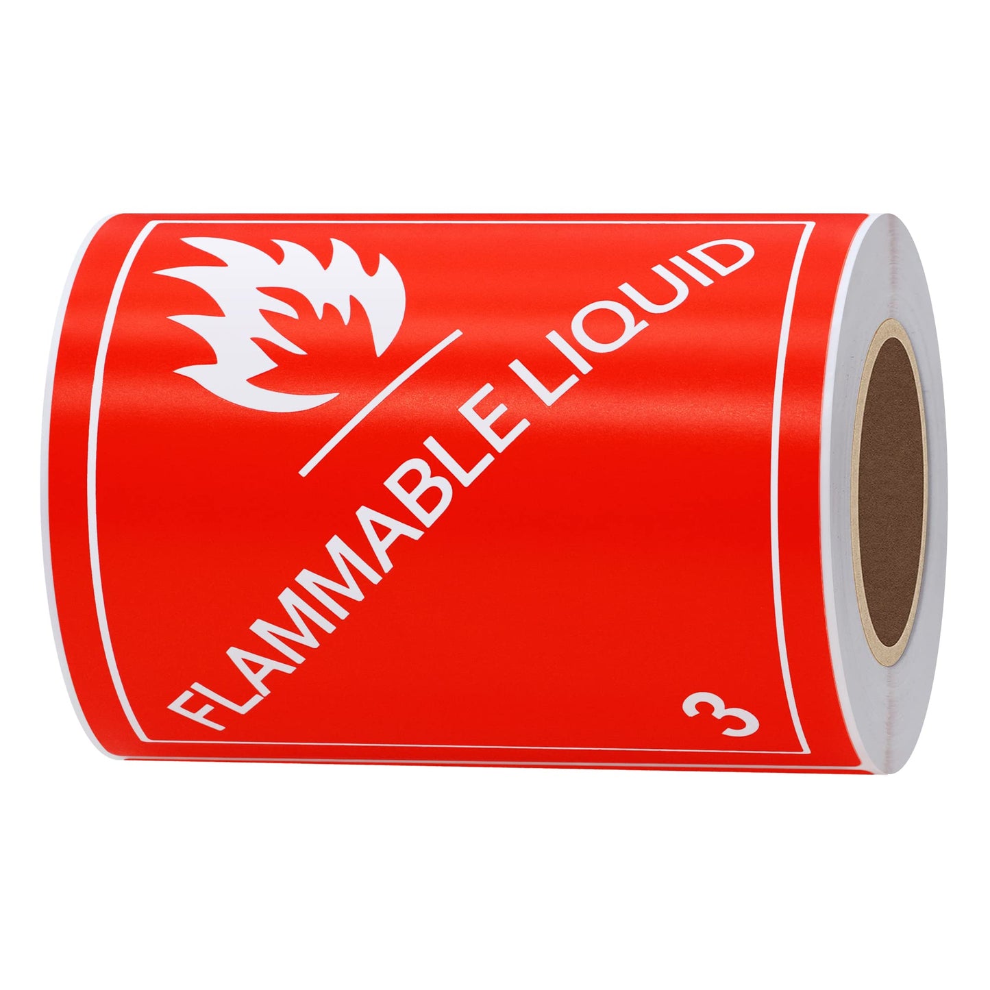 Hybsk Laminated UN1993 Flammable Liquids Paint Flammable Liquid Hazard Class 3 Pre-Printed Labels 4 x 4 Inch 100 Total Stickers on a Roll