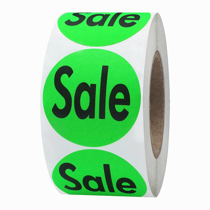 Hybsk Red Retail"Sale" Stickers 1.5" Round Circle Labels 500 Total Per Roll