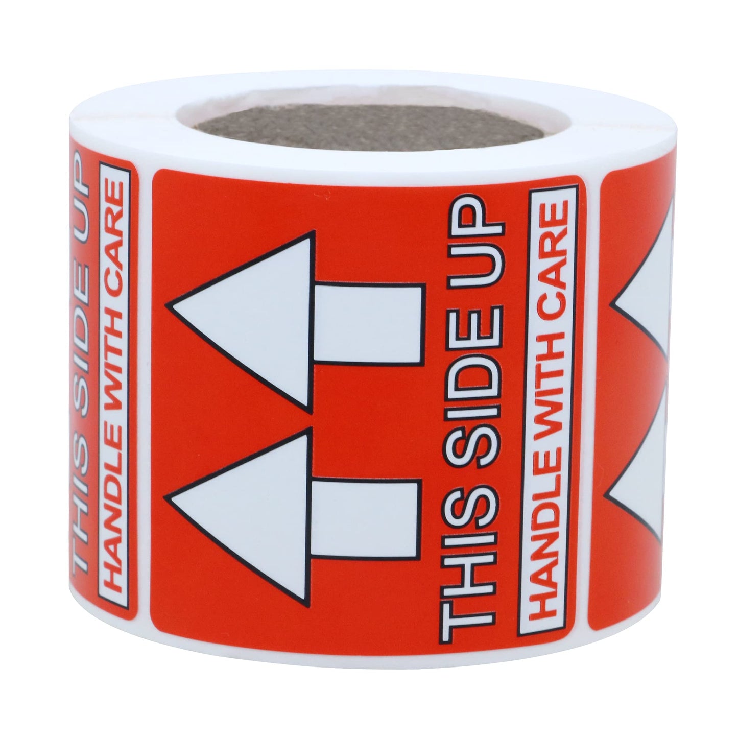 Hybsk 2x2 Inch This Side Up Warning Stickers for Shipping and Packing Total 300 Per Roll