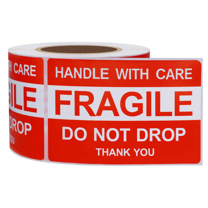 Hybsk 2"*3" Do Not Drop Thank You Fragile Stickers Adhesive Label 300 Per Roll