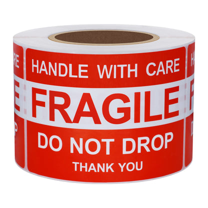 Hybsk 2"*3" Do Not Drop Thank You Fragile Stickers Adhesive Label 300 Per Roll