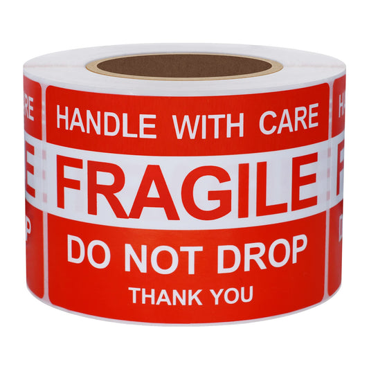 Hybsk 2"*3" Do Not Drop Thank You Fragile Stickers Adhesive Label 300 Per Roll