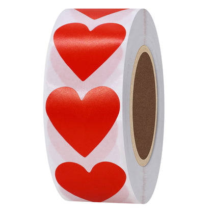 Hybsk Red Heart Stickers Valentine's Day Crafting Scrapbooking 30mm Adhesive Label