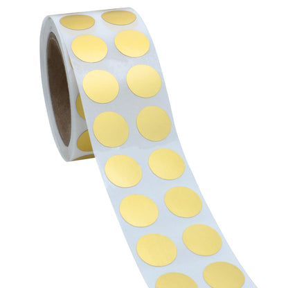 Hybsk Gold Labels 1/2 Inch Round Permanent Color-Code Dot Stickers, 1,000 per Roll