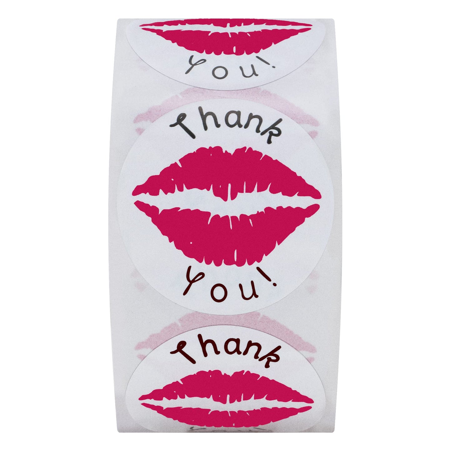 Hybsk Thank You Pink Kissing Lips Envelope Seals Stickers Total 300 Per Roll