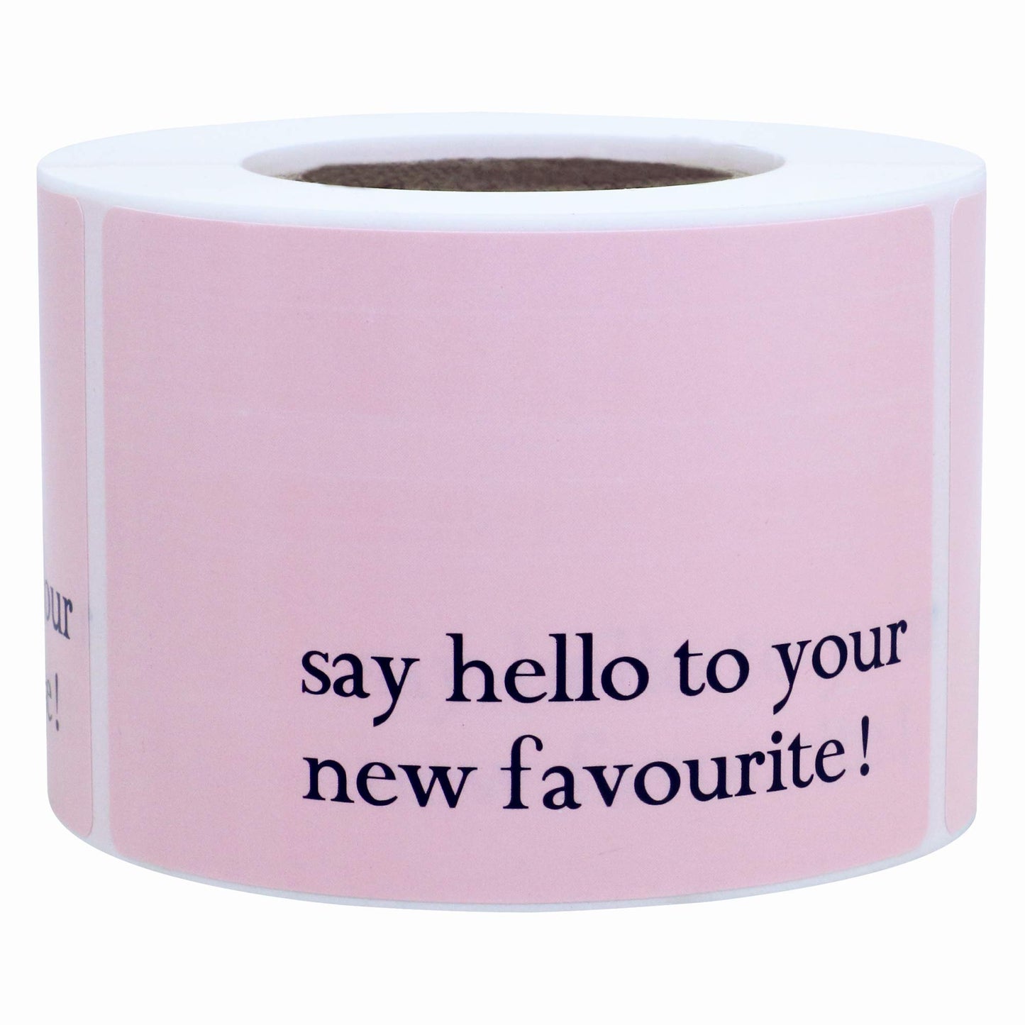 Hybsk Say Hello to Your New Favourite Stickers - Pink Business Thank You Stickers, Shipping Stickers - 2 x 3 Inch 300 Total Labels