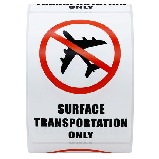 Hybsk 2x3 Inch Surface Transportation ONLY DOT Warning Labels Stickers Total 300 Labels Per Roll