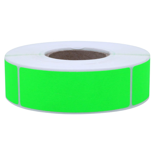 Hybsk 1x3 Inch Color-Code Labels White Gloss Sticker Rectangle 500 Labels Per Roll