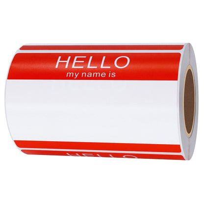 Hybsk Hello My Name is Blue Name Tag Identification Stickers 3-1/2” x 2-3/8” Total 200 Labels Per Roll