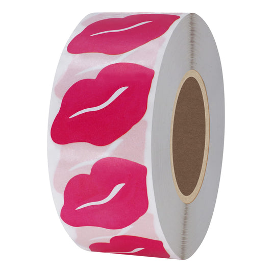 Hybsk Kissing Lips Removable Body Stickers Total 1,000 Per Roll