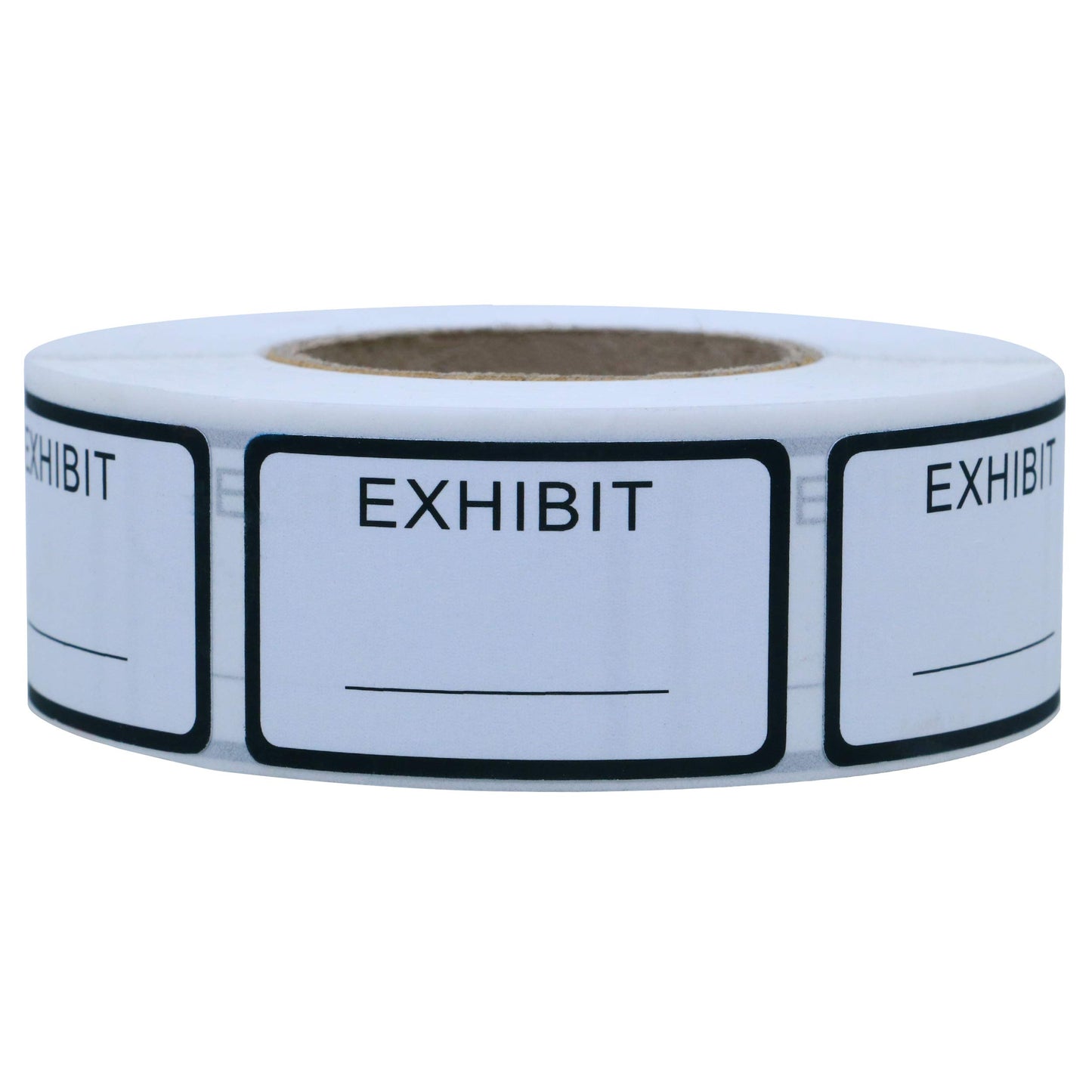 Hybsk Exhibit Labels, Exhibit, 1-5/8 x 1 inch,Yellow, 500 per Roll