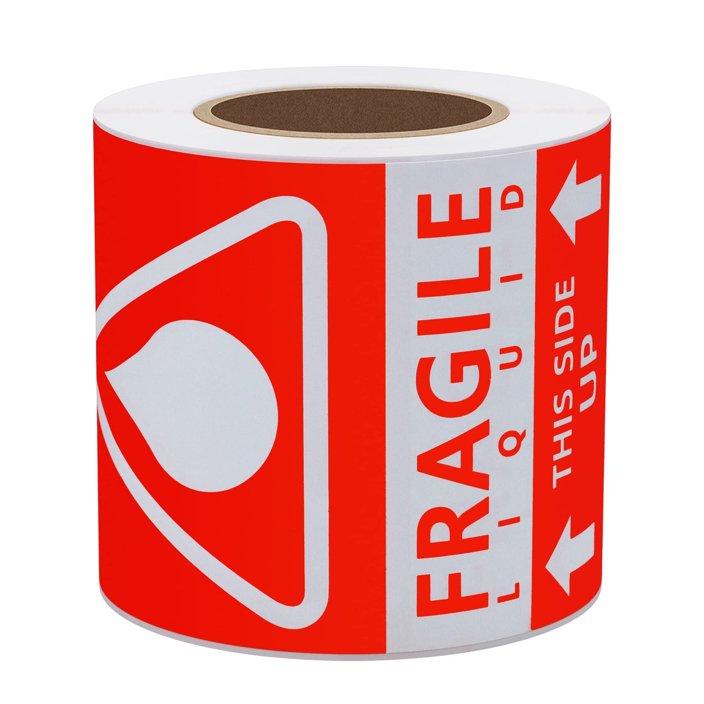 Hybsk 3 x 5 Fragile Liquid This Side up Pre-Printed Labels/Stickers 100 Labels per Roll