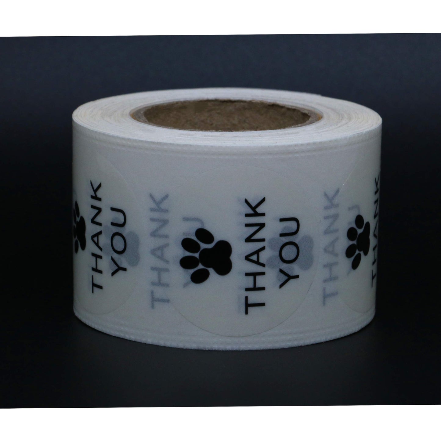 Hybsk Kraft Paw Print Thank You Stickers Dog Paw Print 1.5" Round Thank You Labels