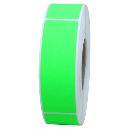 Hybsk 1x3 Inch Color-Code Labels White Gloss Sticker Rectangle 500 Labels Per Roll