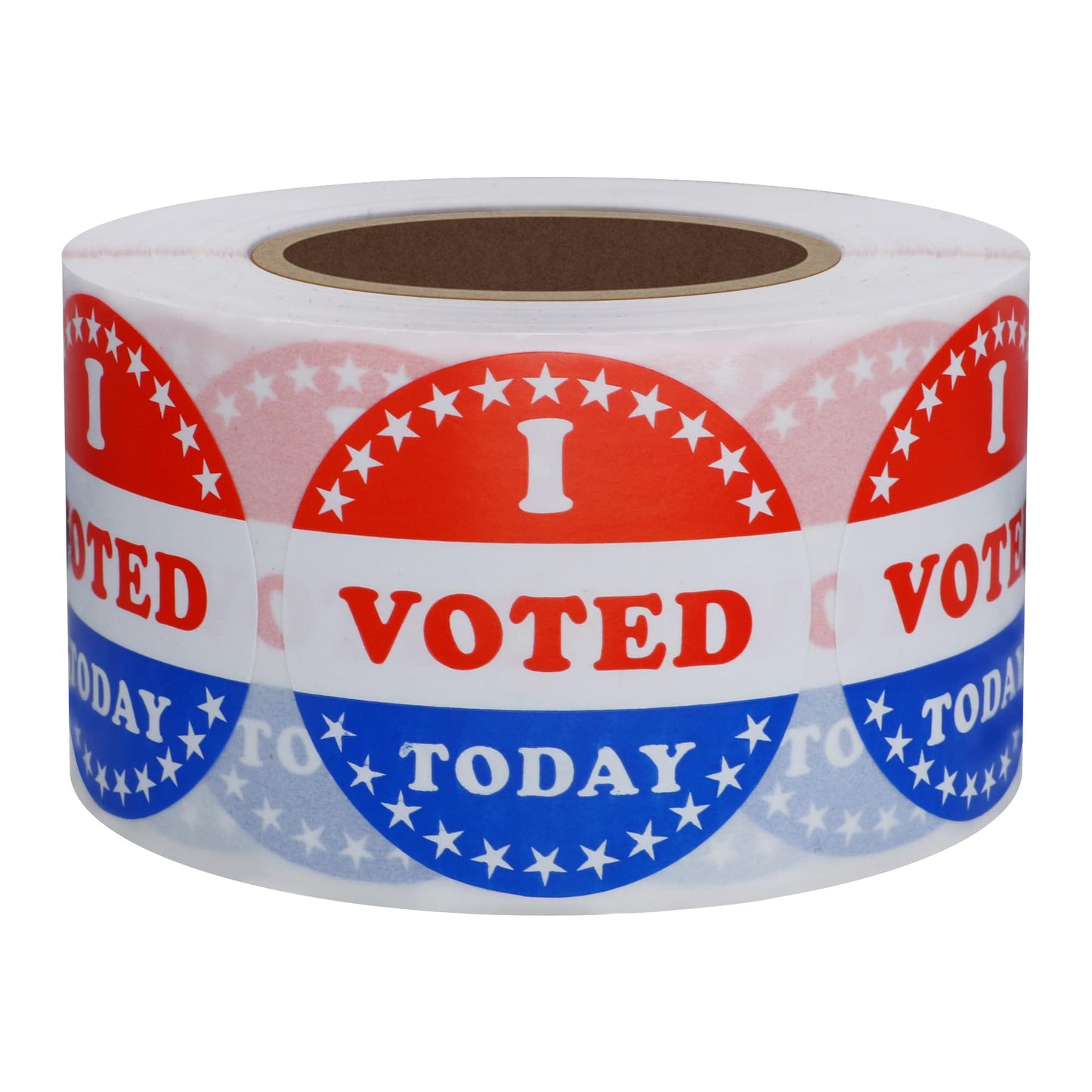 Hybsk I Voted Today with Red, White, and Blue Circle Stickers 1.5 Inch Round 500 Labels Per Roll