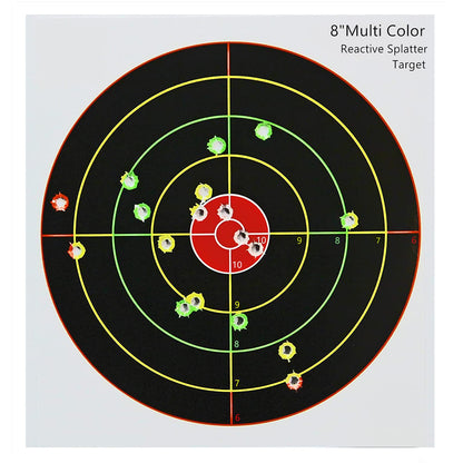 Hybsk Targets - 8" Targets - Multi Color - Gun and Rifle Targets