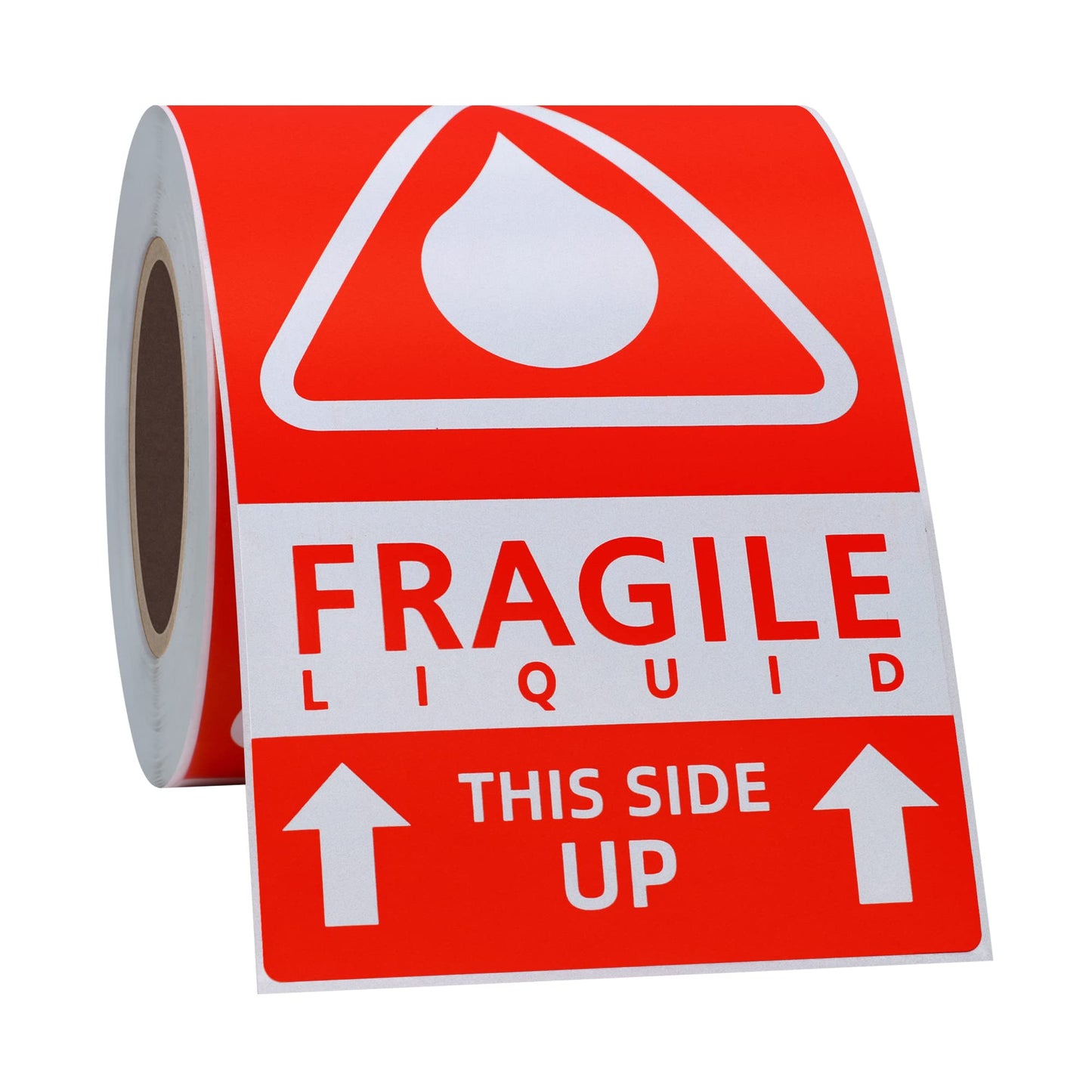 Hybsk 3 x 5 Fragile Liquid This Side up Pre-Printed Labels/Stickers 100 Labels per Roll