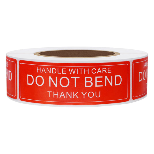 Hybsk 1"x3" Do Not Bend Stickers Shipping Labels for Envelopes Mailing Adhesive Label 500 Per Roll