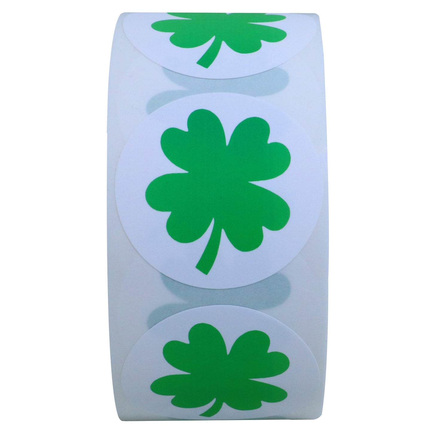 Hybsk St. Patrick's Day Stickers Shamrock Roll Stickers 1.5 Inch Adhesive Label for Irish Decoration and Craft