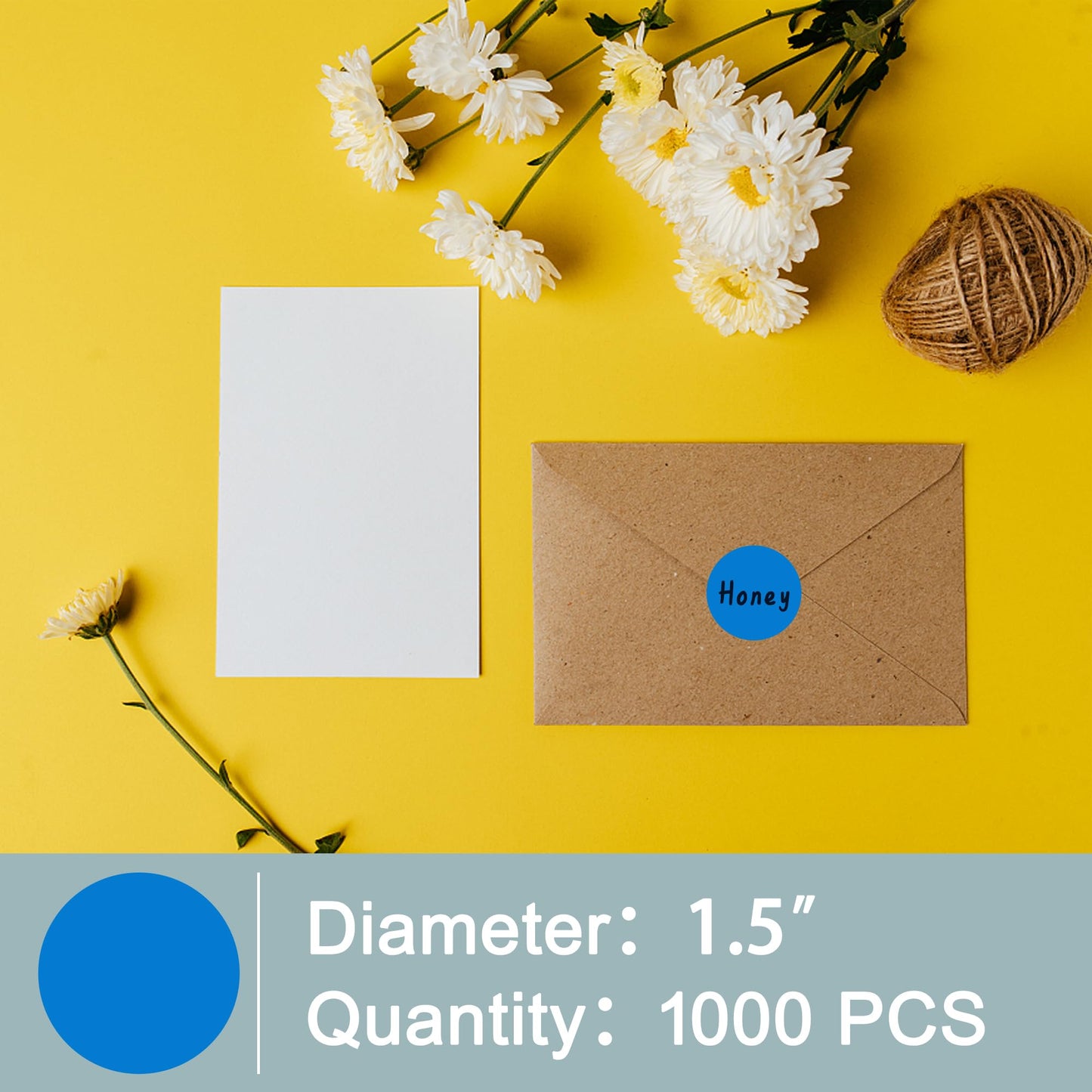 Hybsk 2 inch Circle Color Direct Thermal Stickers Shipping Labels for Barcodes, Name Tag, DIY Logo Design, Inventory– Compatible with Zebra, Rollo, Munbyn, and More-750 pcs per Roll