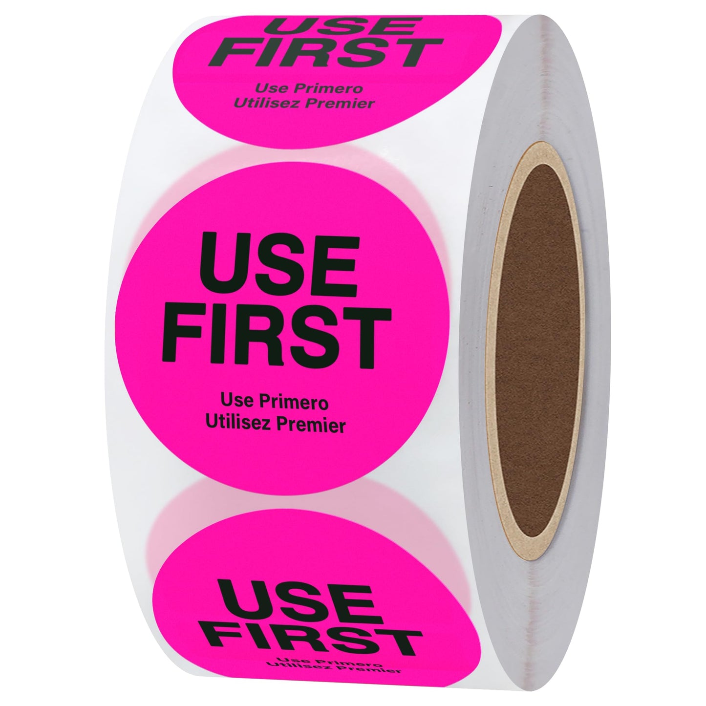 Hybsk 1.5 Inch Fluorescence"USE First" Stickers Restaurant Kitchen Food Service FIFO Label Total 500 Labels Per Roll