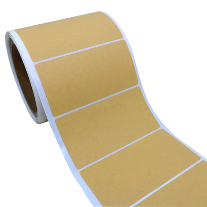 Hybsk 2x4 inch Rectangle Kraft Paper Stickers Packaging Sealing Total 200 Labels Per Roll